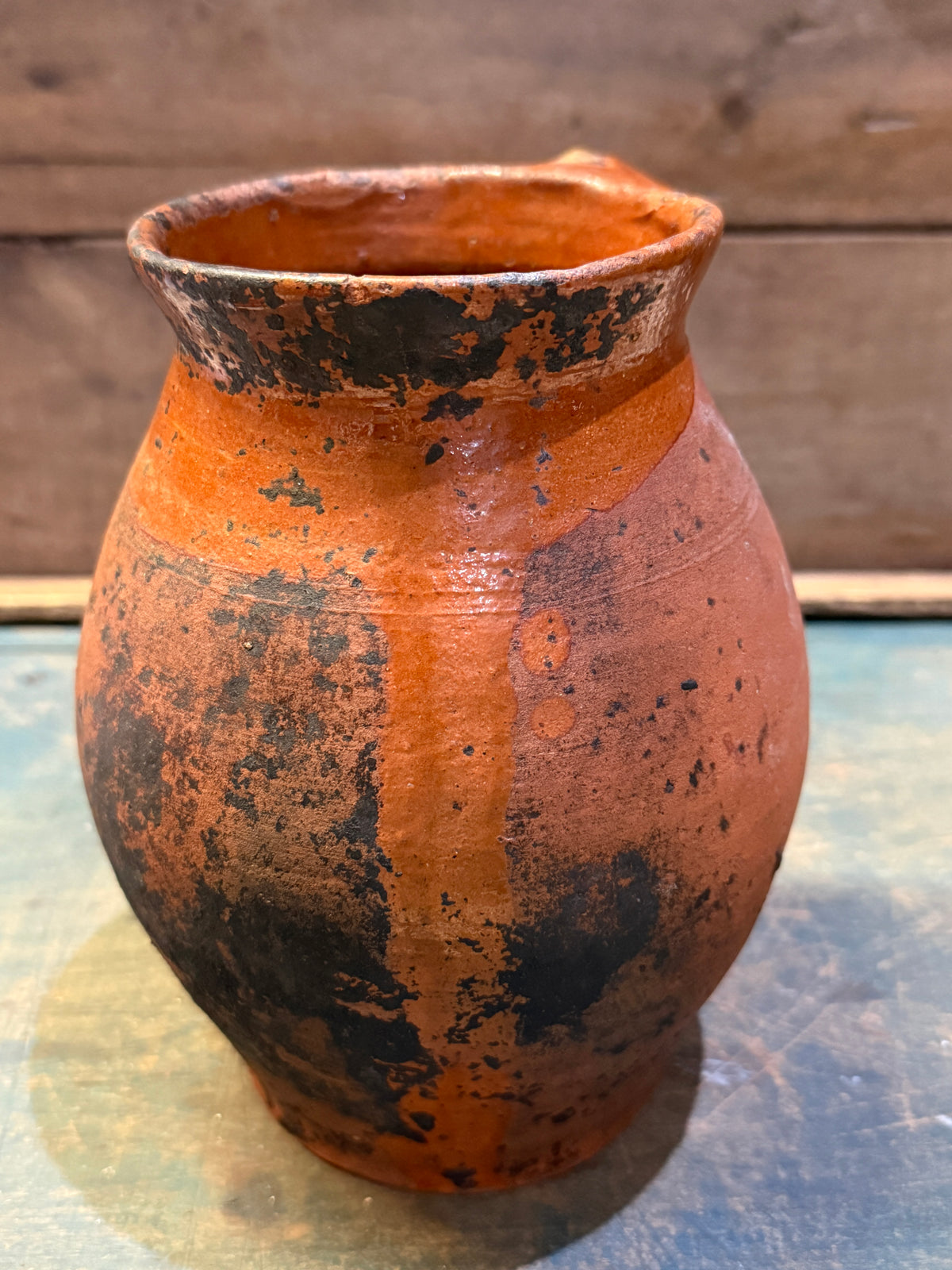Mid-1800s Redware Pitcher