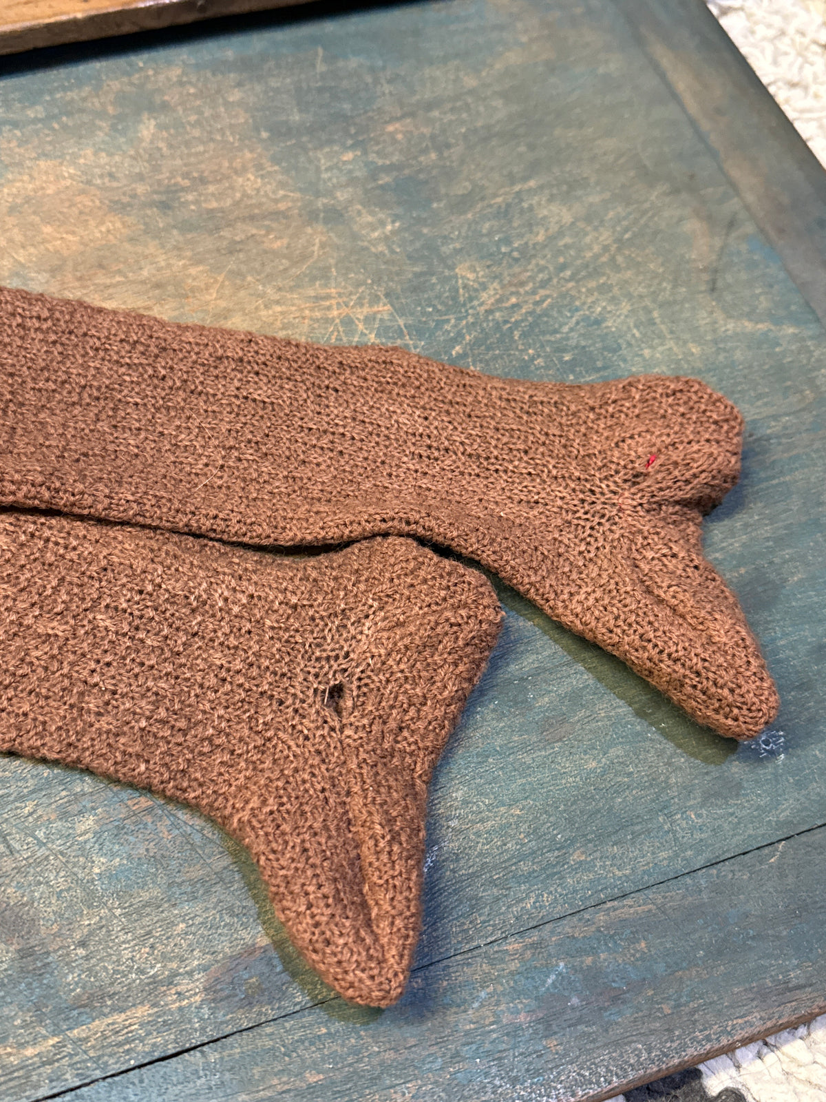 Early Child’s Wool Stockings -11”
