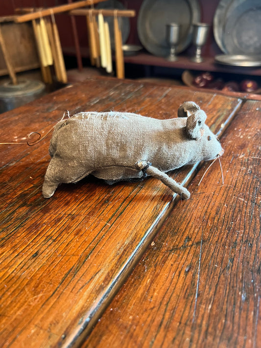 Primitive Cloth Mouse with Wire Tail