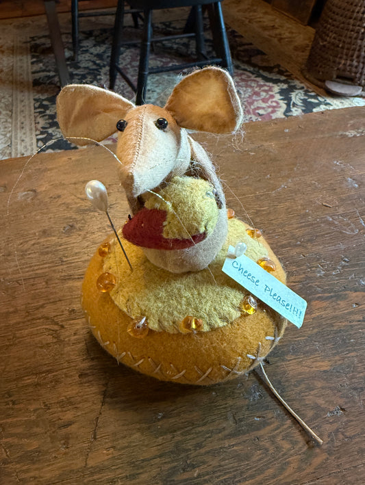 Mouse with Strawberry - Pin Cushion