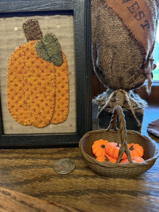 Basket of Miniature Pumpkins
