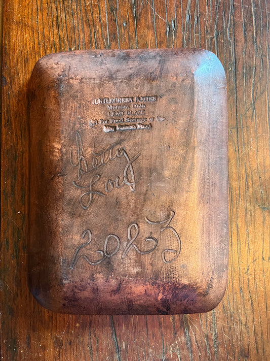 Small Goose Redware Plate by Turtle Creek Pottery