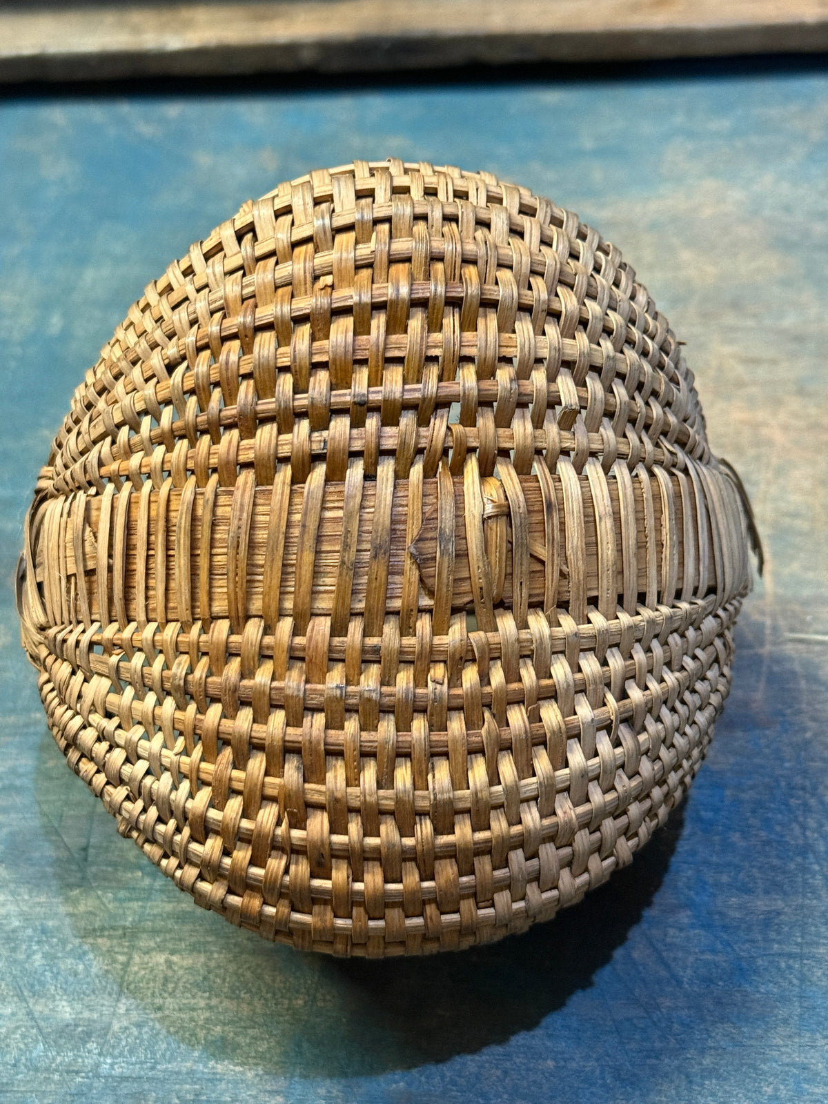 Small Antique Miniature Splint Gathering Basket