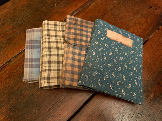 Set of 4 Fabric Covered Books