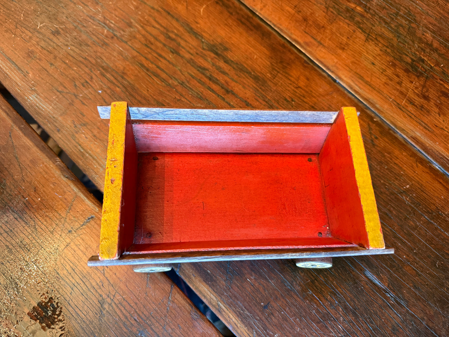 Painted Folk Art Toy Cart