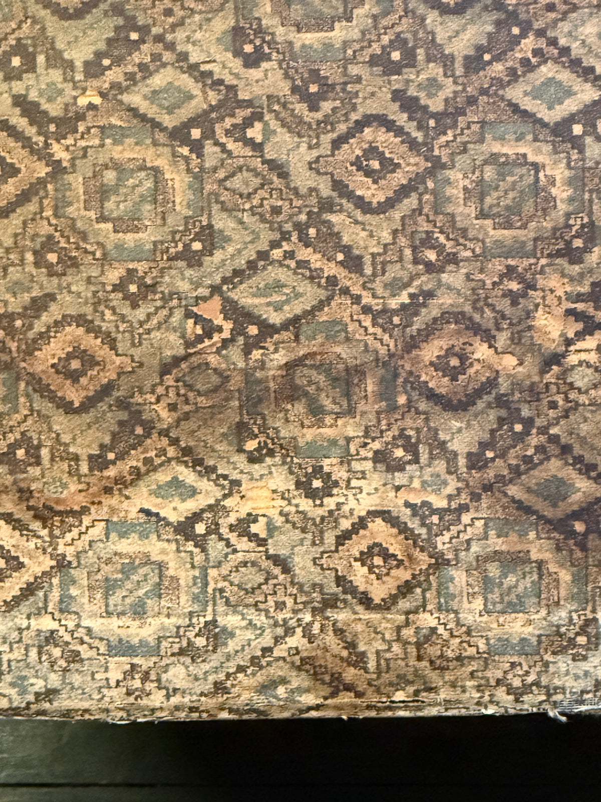 Antique Wallpaper-Covered Box