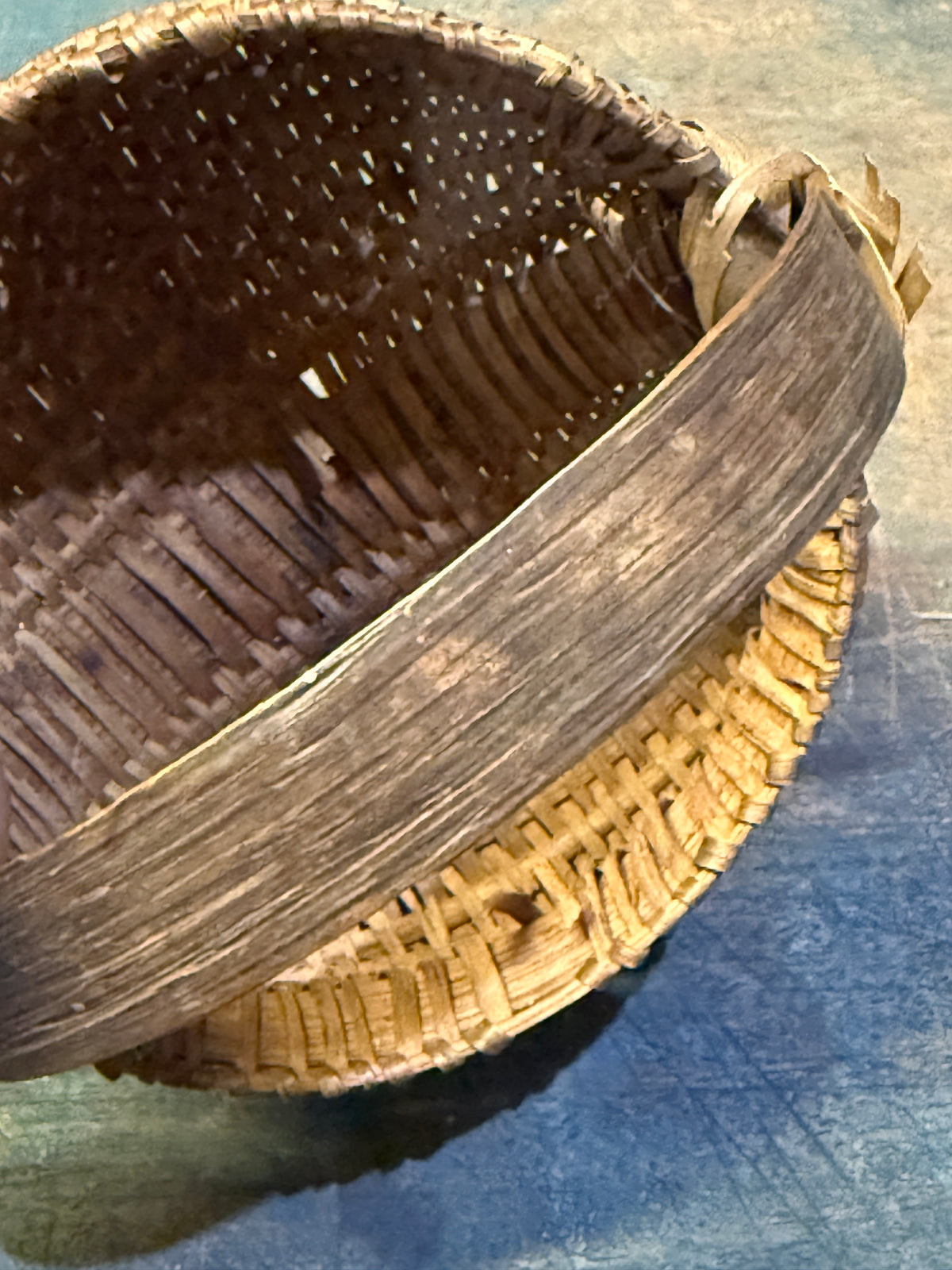 Small Antique Miniature Splint Gathering Basket