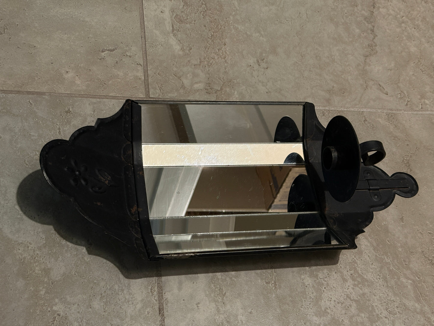 Reproduction Mirrored Wall Sconce Candle Holder