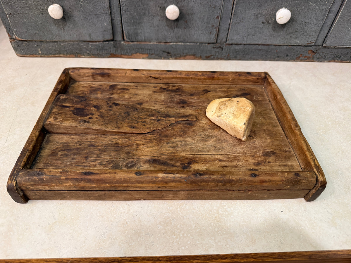 Early Wooden Scrub Board with Lye Soap