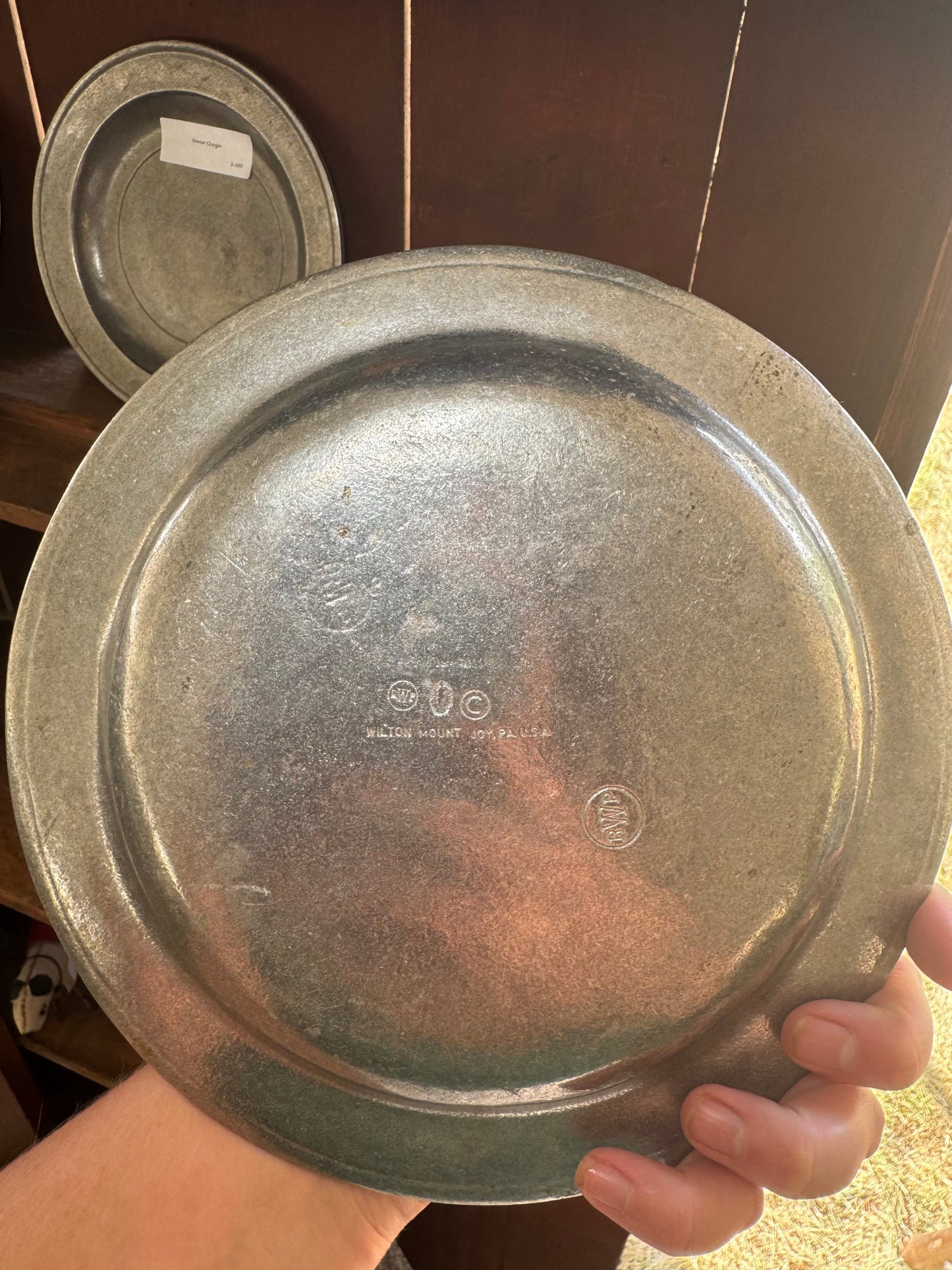 9” Pewter Plate/Charger