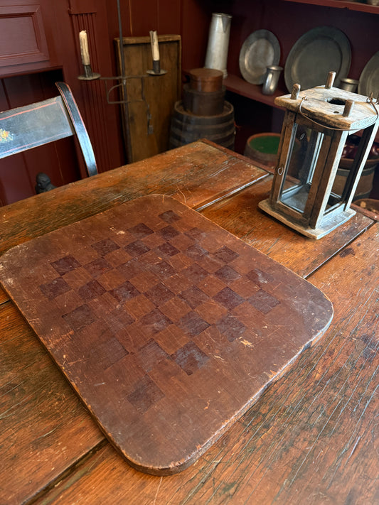 1800s Antique Wooden Checkerboard