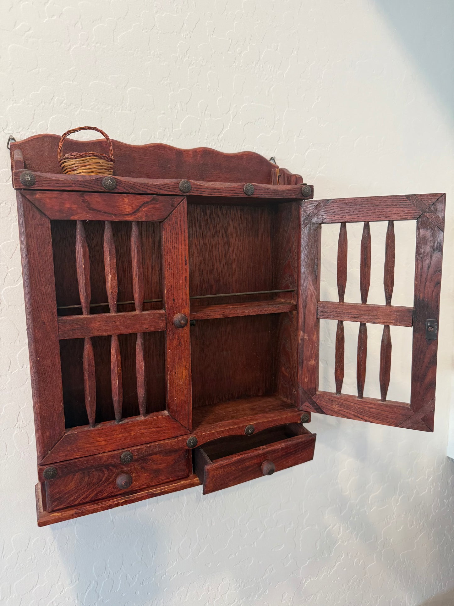 Beautiful Red Spice Cabinet