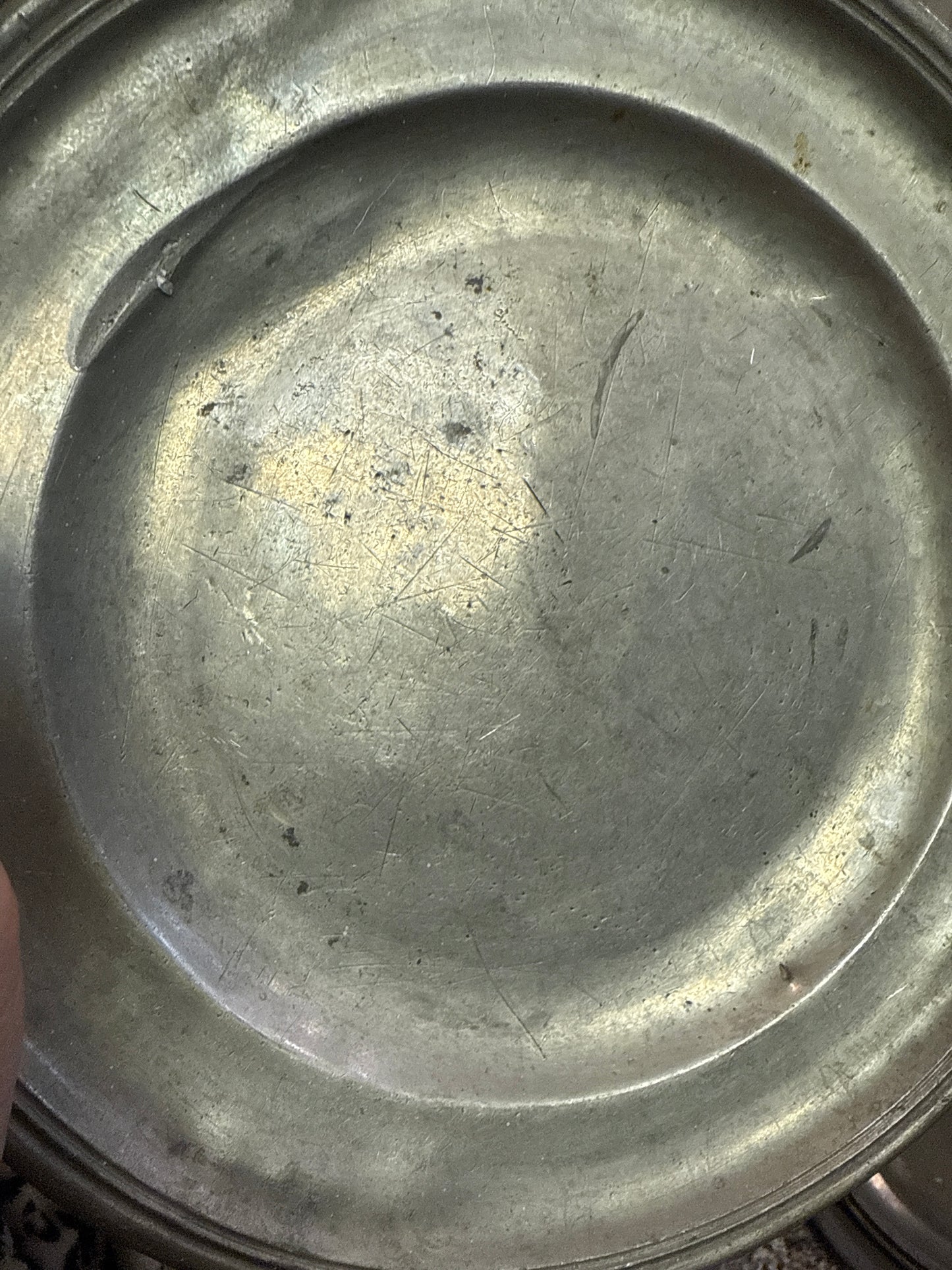 Early 9” Pewter Plate (1780-1820)