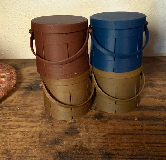 Set of 5 Firkin Ornaments (Available in Colonial Blue, Walnut, Black Walnut and Rosewood)