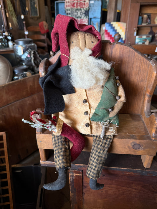 Primitive Santa with Stocking