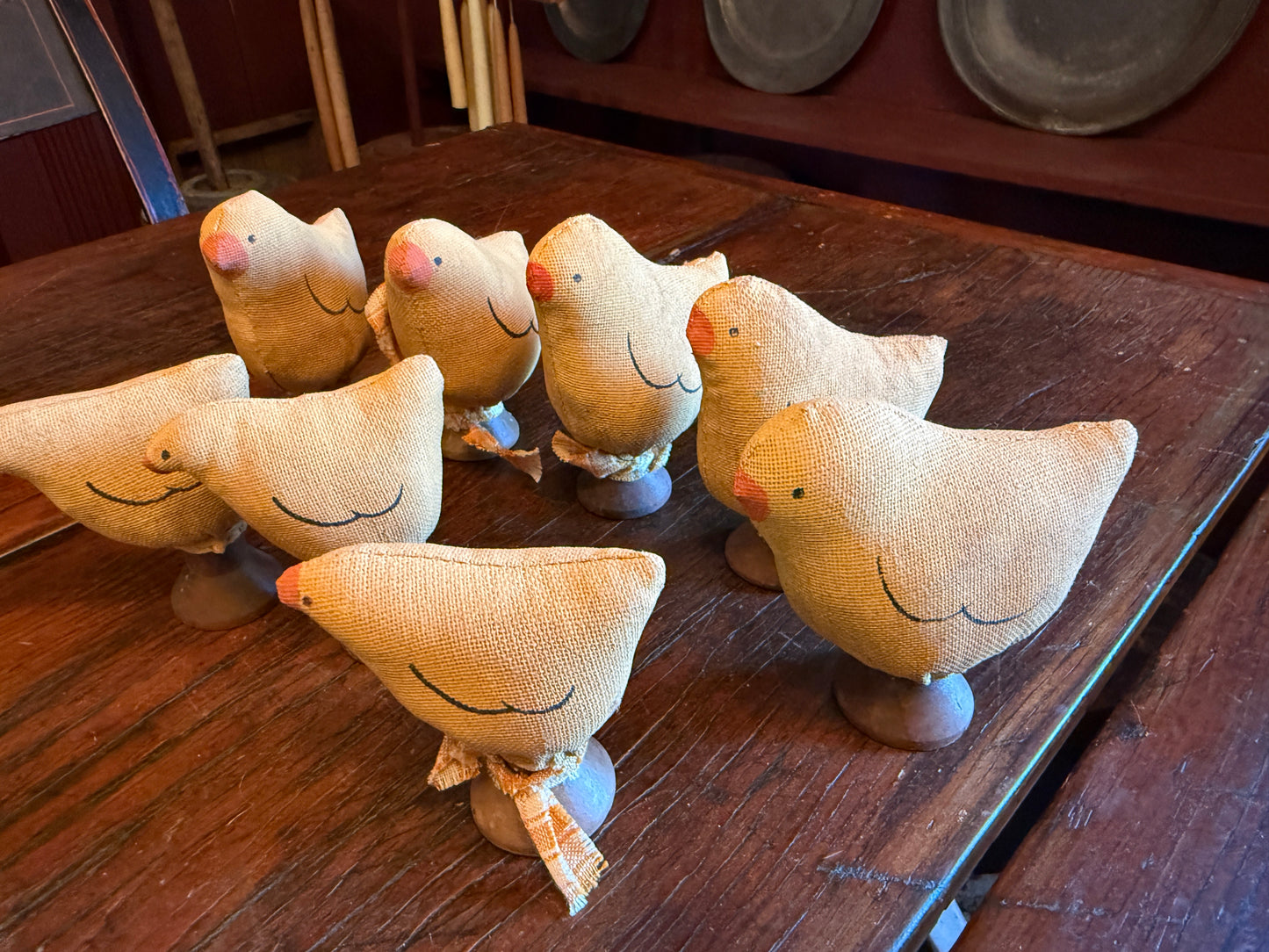 Set of 8 Primitive Chicks
