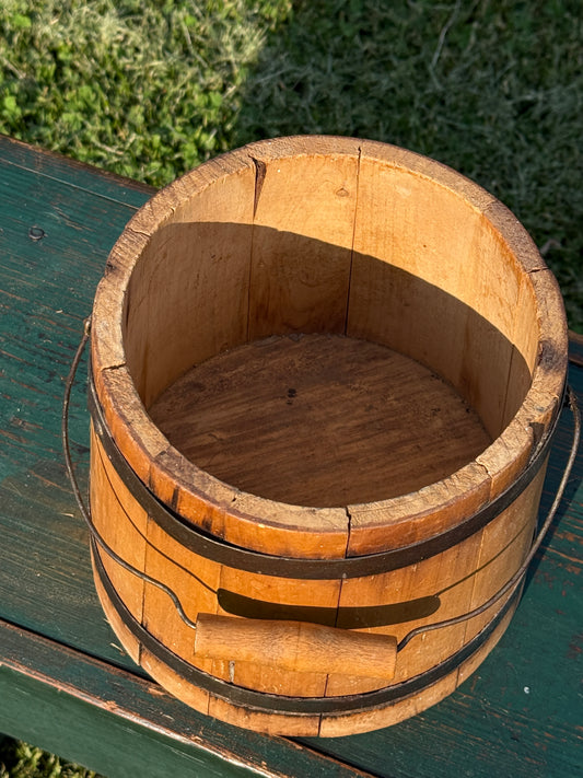Wooden Stave Firkin-Style Bucket