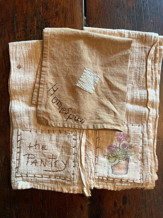 Set of 3 Primitive Dish Towels