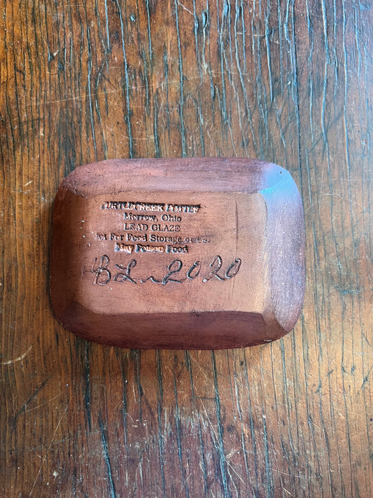 Small Redware Dish by Turtle Creek Pottery