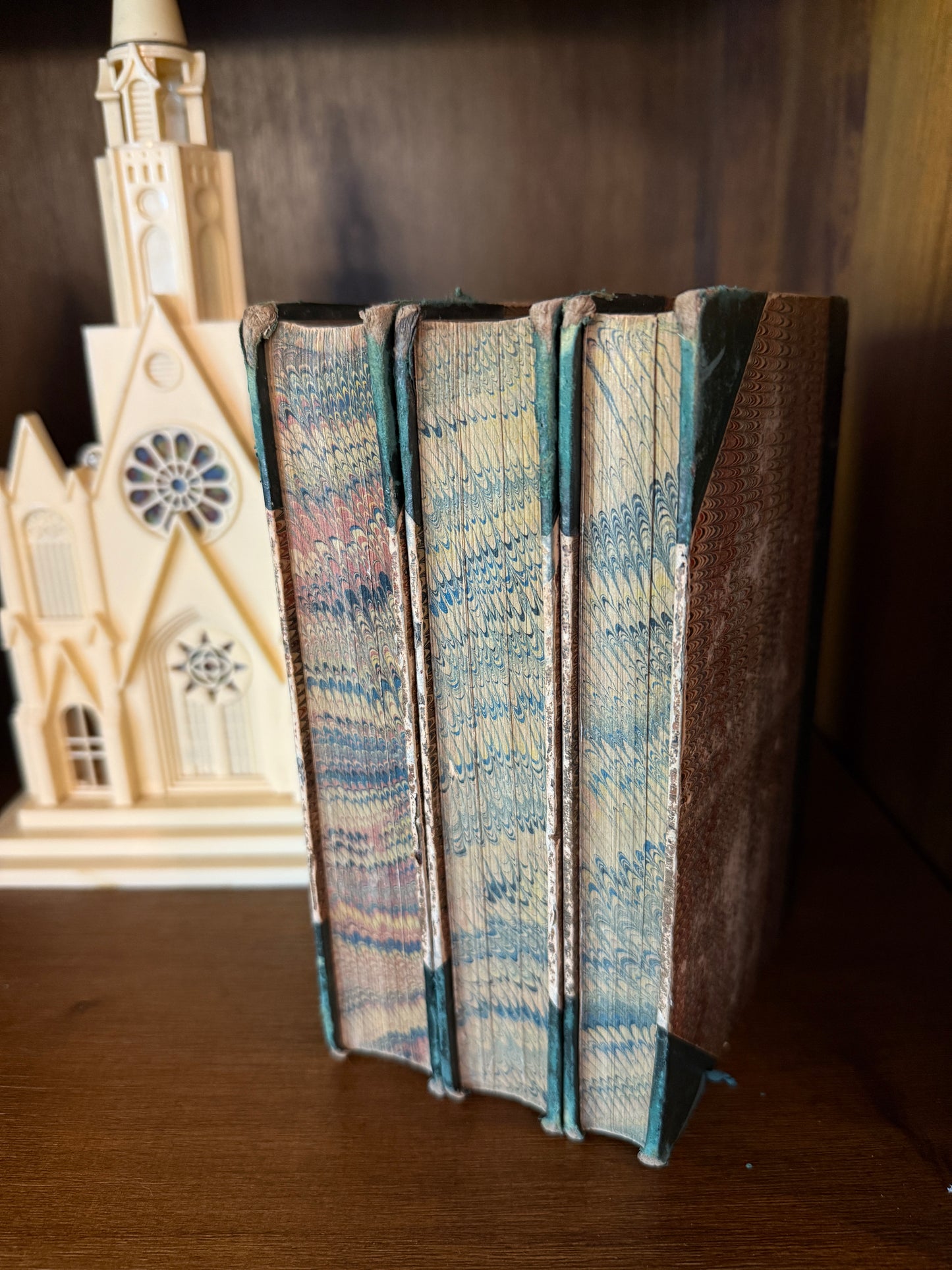 C. 1845–1865 Leather-Bound Book Set