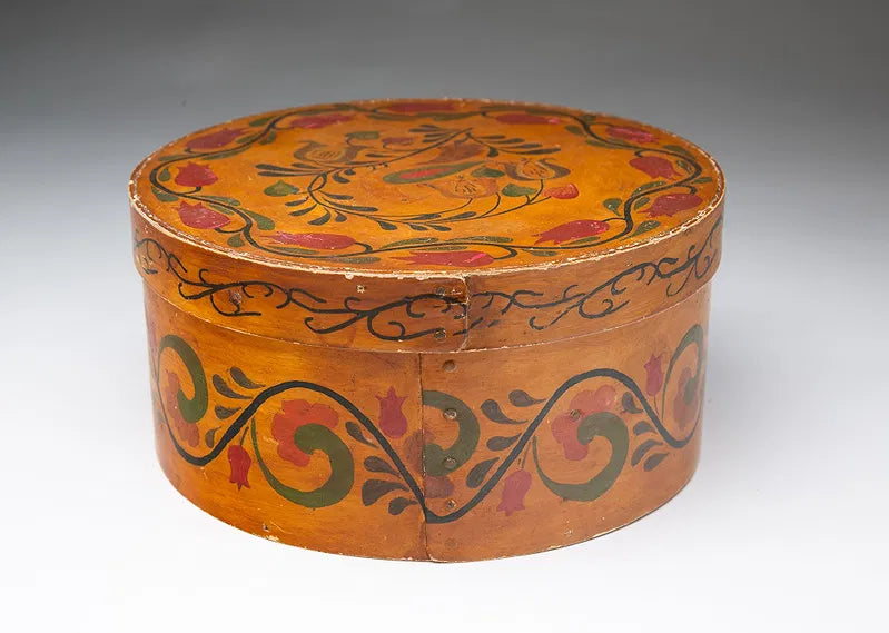 Pennsylvania Dutch Painted Bentwood Pantry Box from Late Deb Fisher Estate