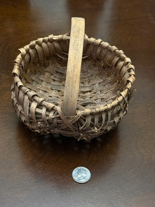 Small Antique Handwoven Basket