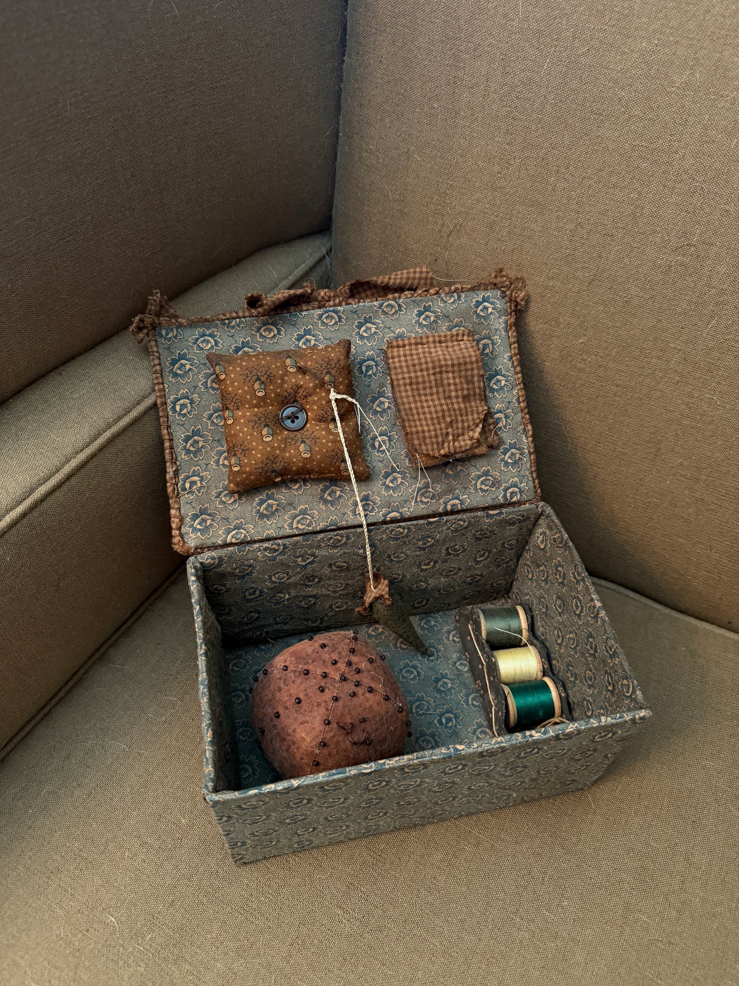 Blue Sewing Box