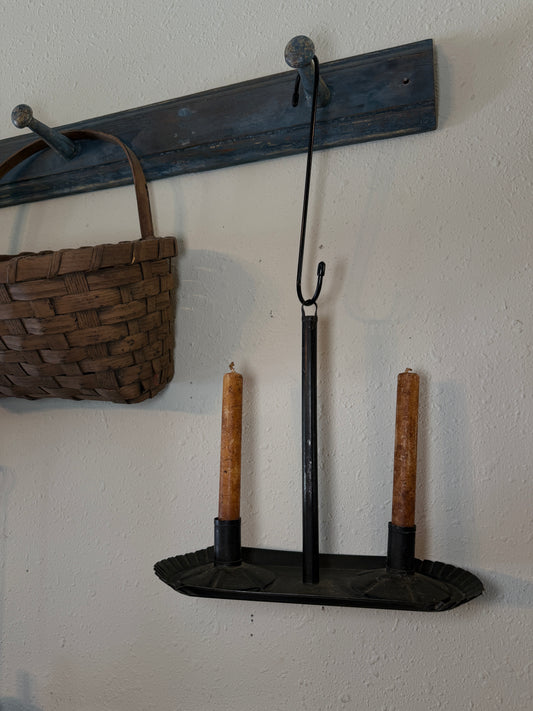 19th Century Double Tin Hanging Wall Sconce