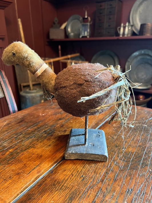 Primitive Turkey on Wooden Stand