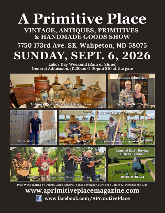VIP - Early Access Ticket to APP Vintage, Antiques, Primitives, and Handmade Goods Show!