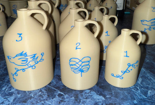 Set of 3 Faux Stoneware Jugs