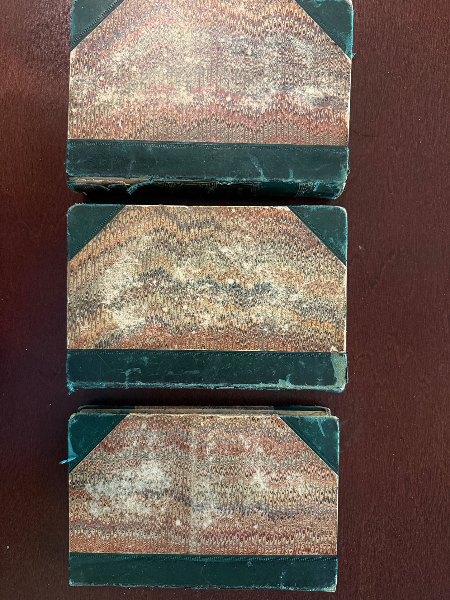 C. 1845–1865 Leather-Bound Book Set