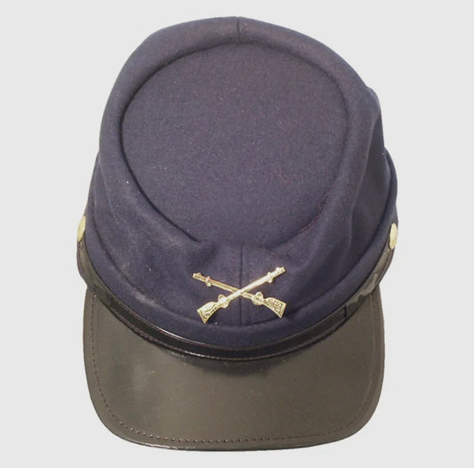Reproduction Civil War Kepi Wool Hat (Available in Blue or Gray)