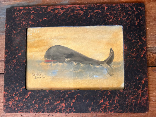 Barbara Irwin Folk Art Whale Painting