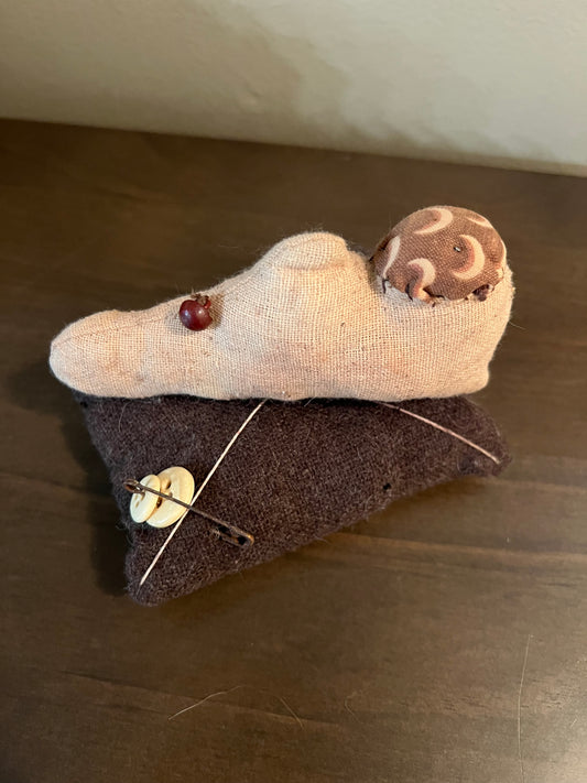 Large Shoe Pin Cushion with Buttons