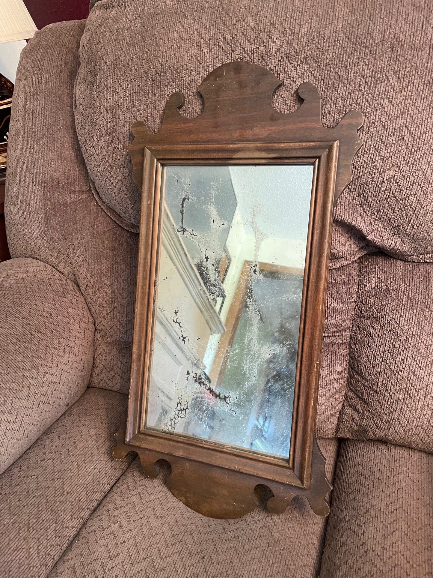 Antique Colonial Chippendale Mirror