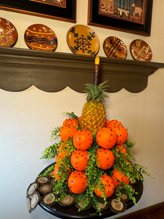 Pre-Order Colonial Williamsburg-Inspired Clove Orange & Cinnamon Pineapple Centerpiece