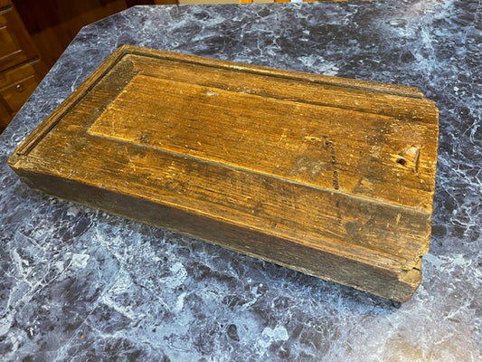 Antique Sliding Candle Box with Signature