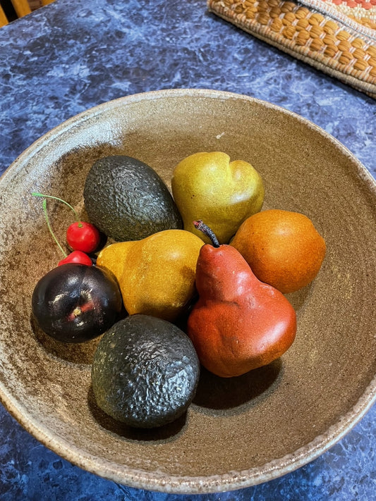 Stone Fruit and Stoneware Compote