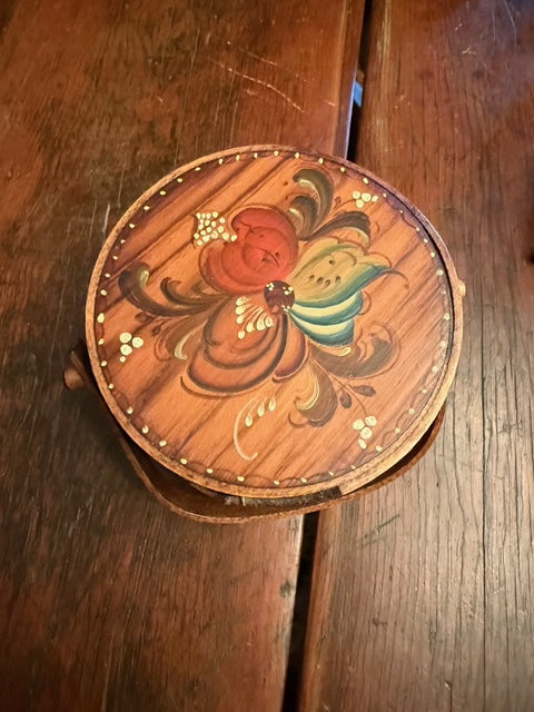 Folk Art Hand Painted Firkin