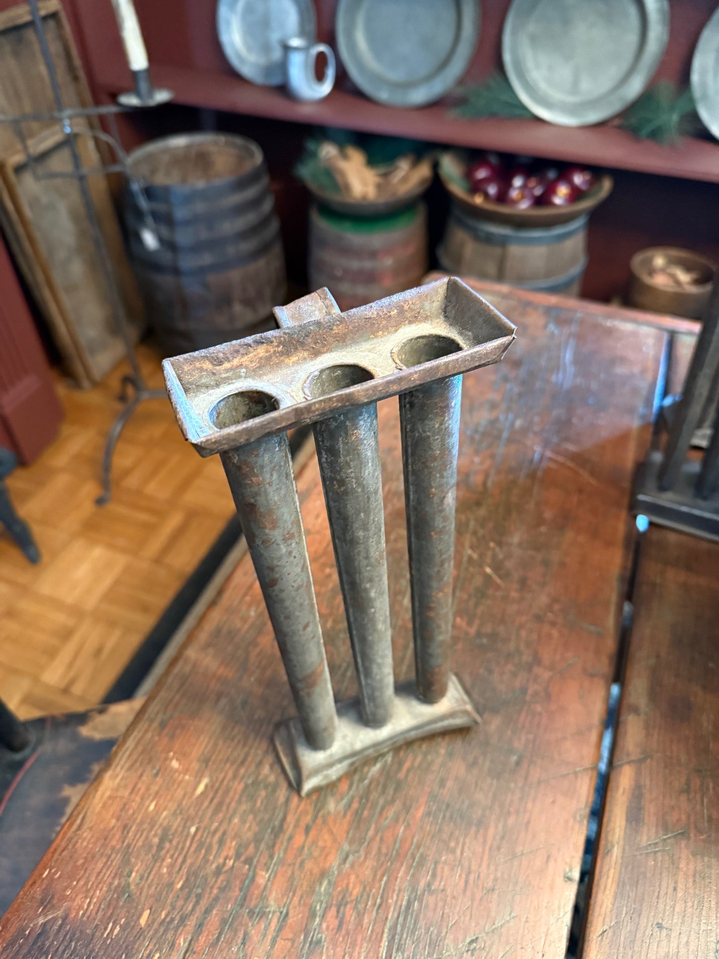 Early Antique 3-Hole Candle Mold