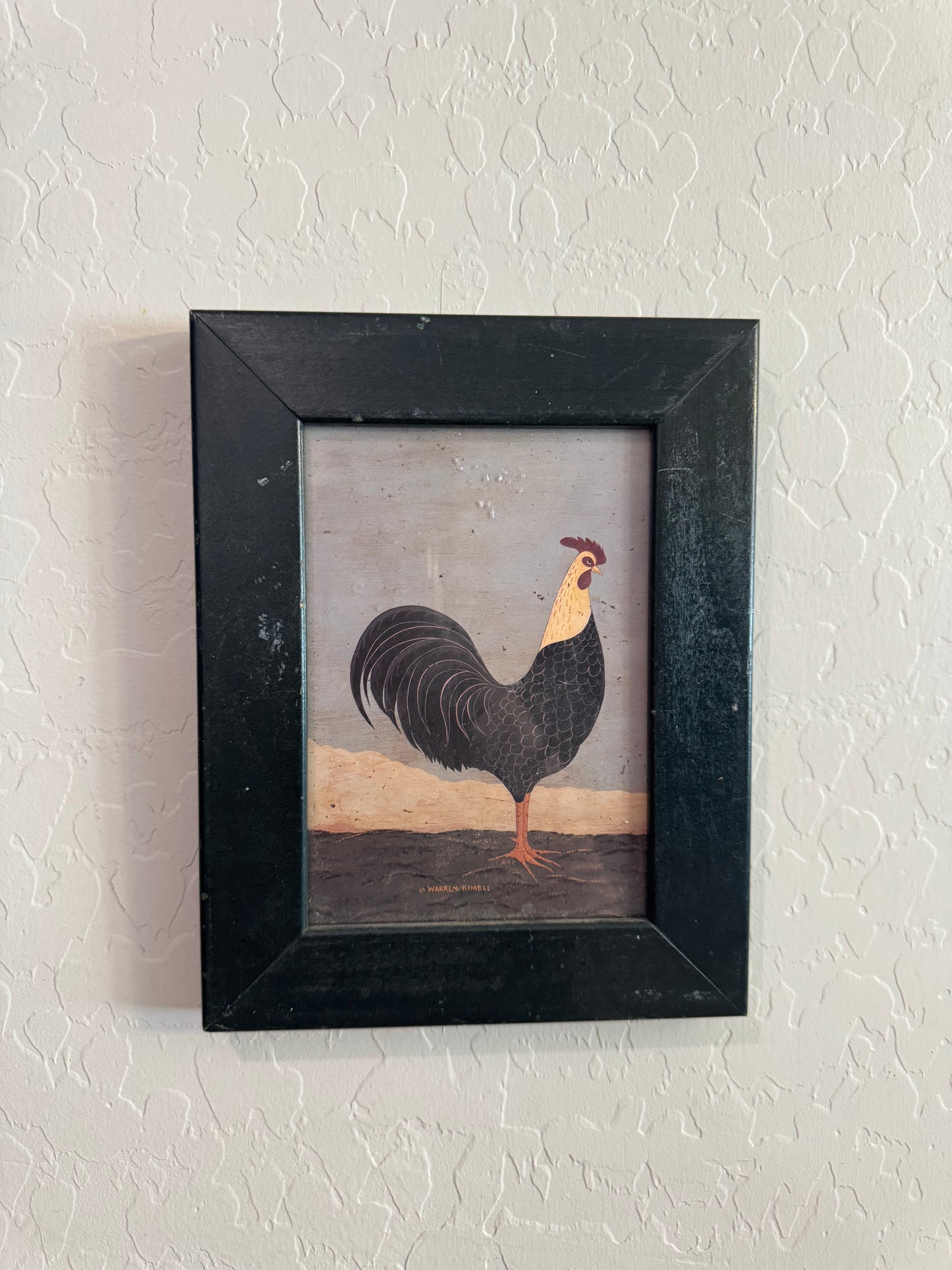 Framed Farmhouse Style Rooster Print - by Warren Kimble