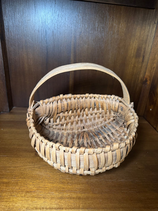 Antique Handwoven Wall Basket