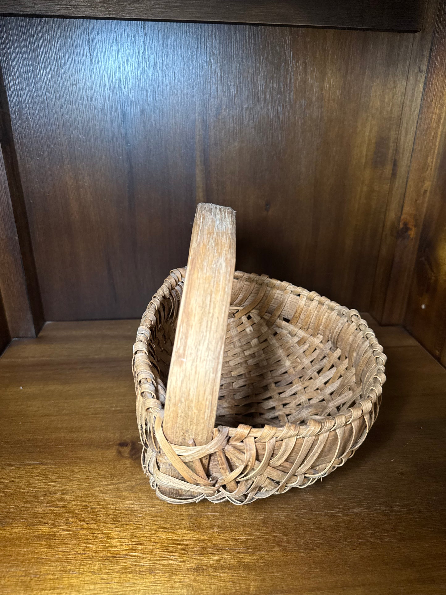 Antique Handwoven Wall Basket