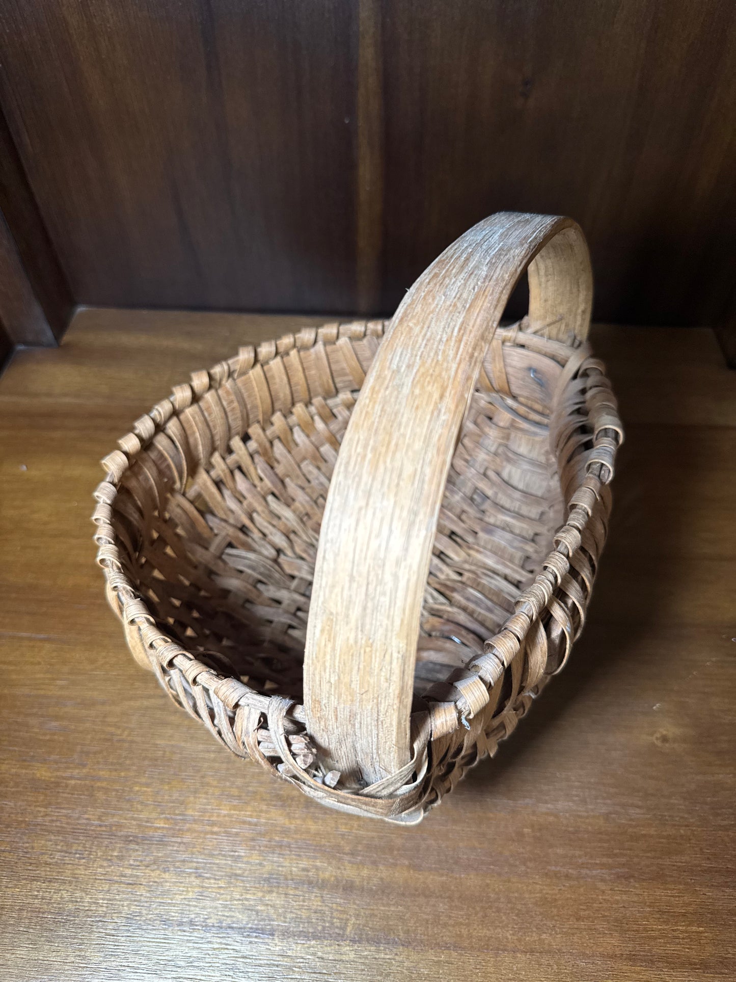 Antique Handwoven Wall Basket