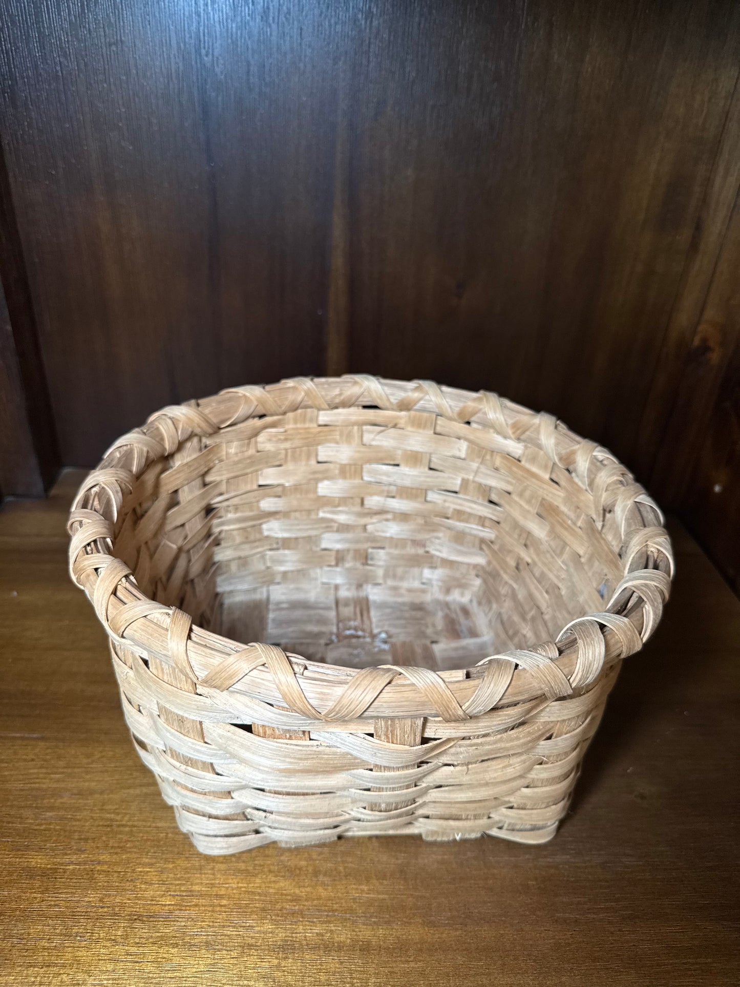 Antique Square Handwoven Basket