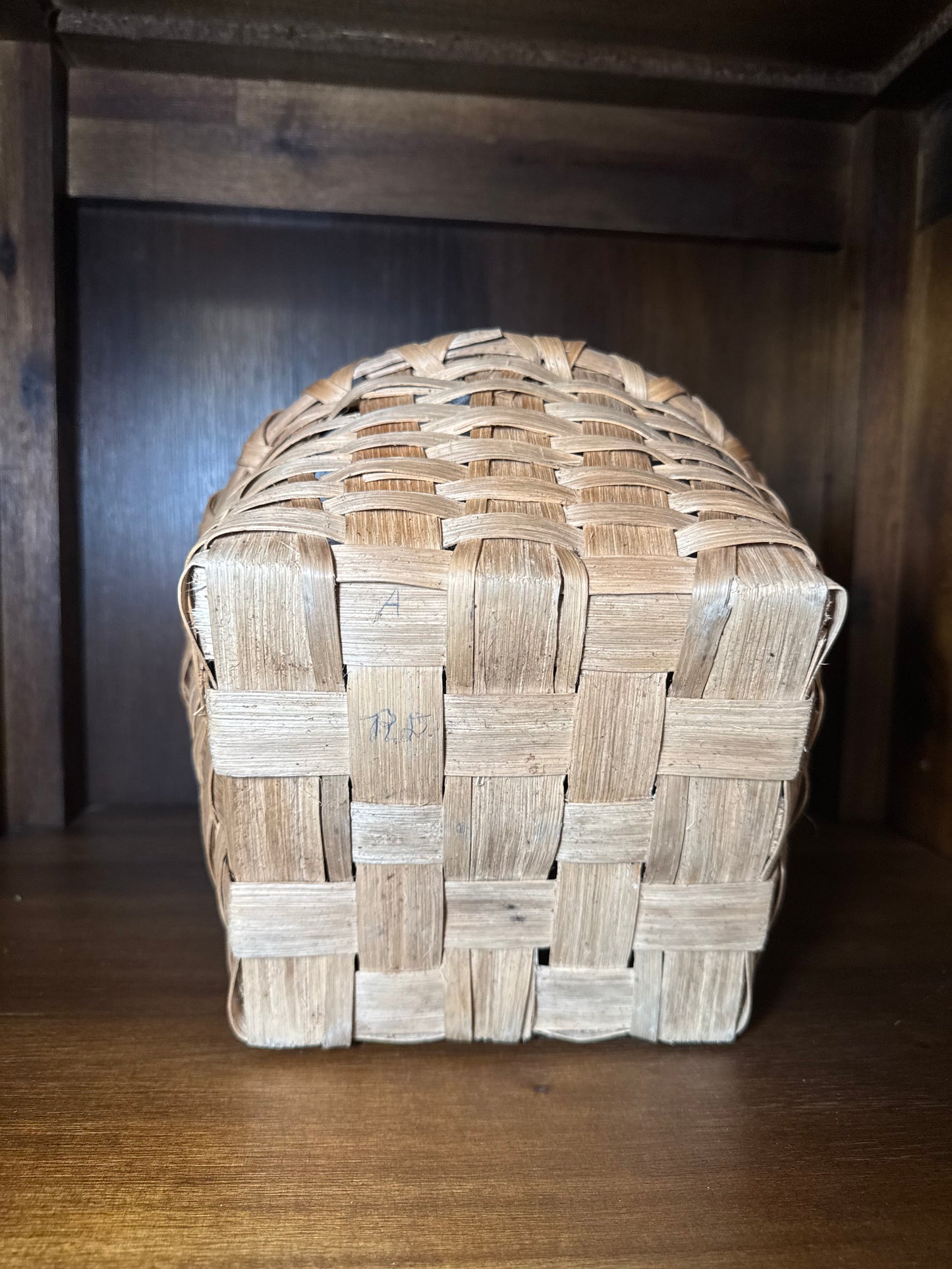 Antique Square Handwoven Basket
