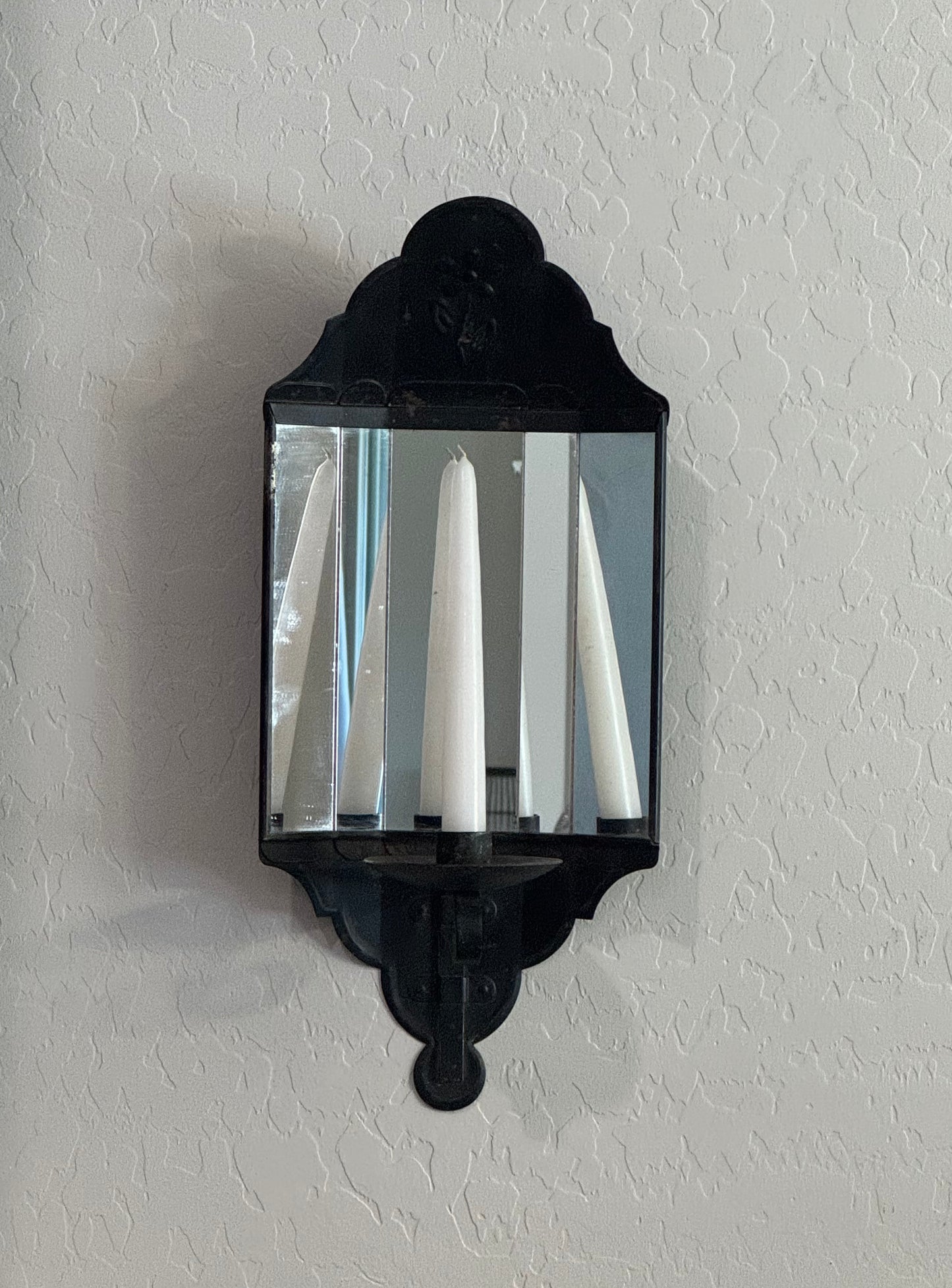 Reproduction Mirrored Wall Sconce Candle Holder