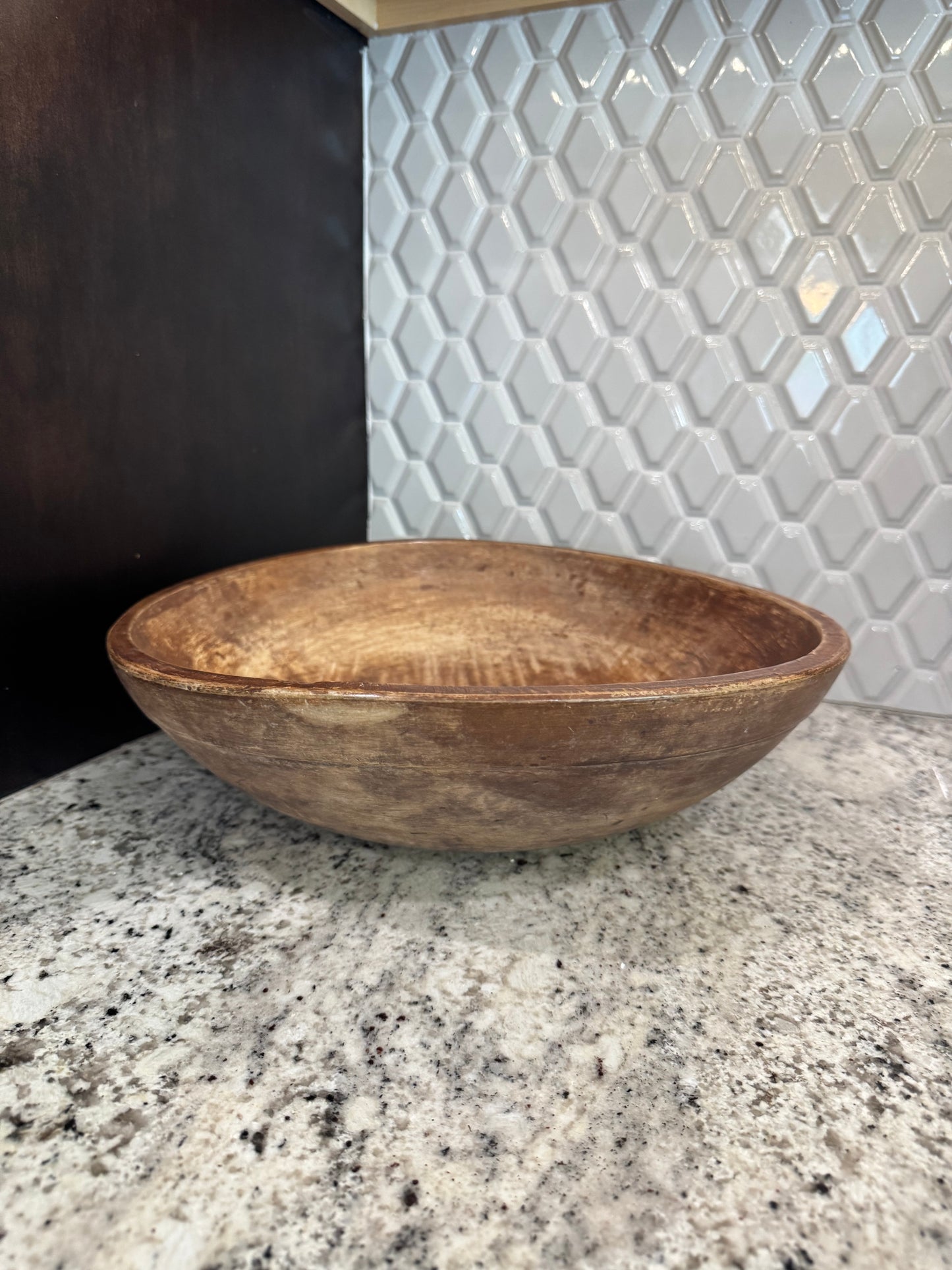 Early 15" Wooden Dough Bowl