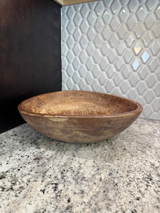 Early 15" Wooden Dough Bowl